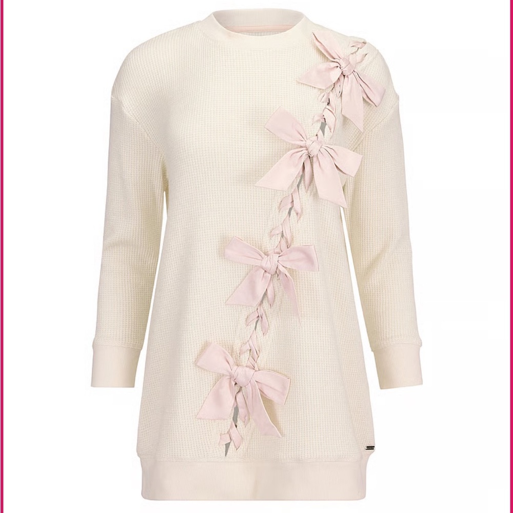 Victoria’s Secret ADORE ME JANINE SATIN BOWS SWEATER SMALL - Picture 4 of 4